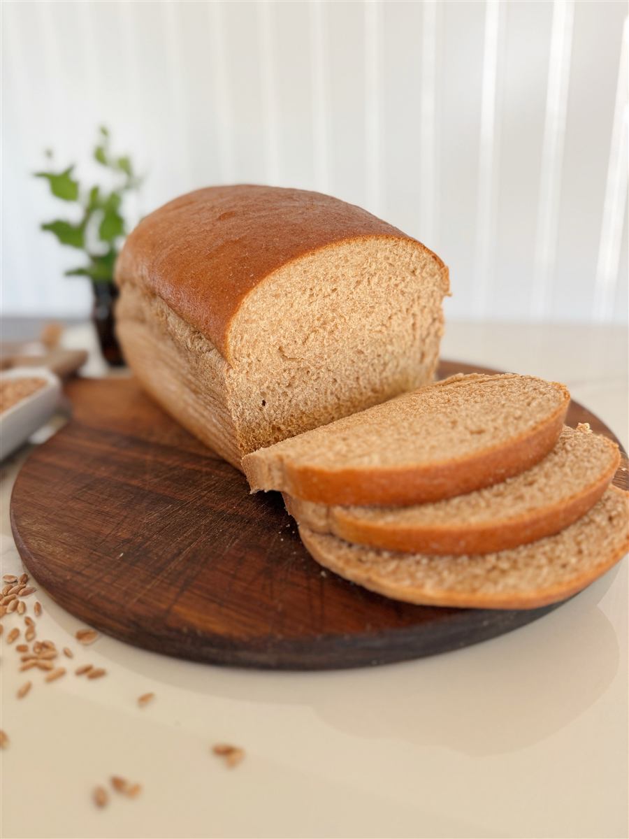 Sliced fresh milled sandwich bread